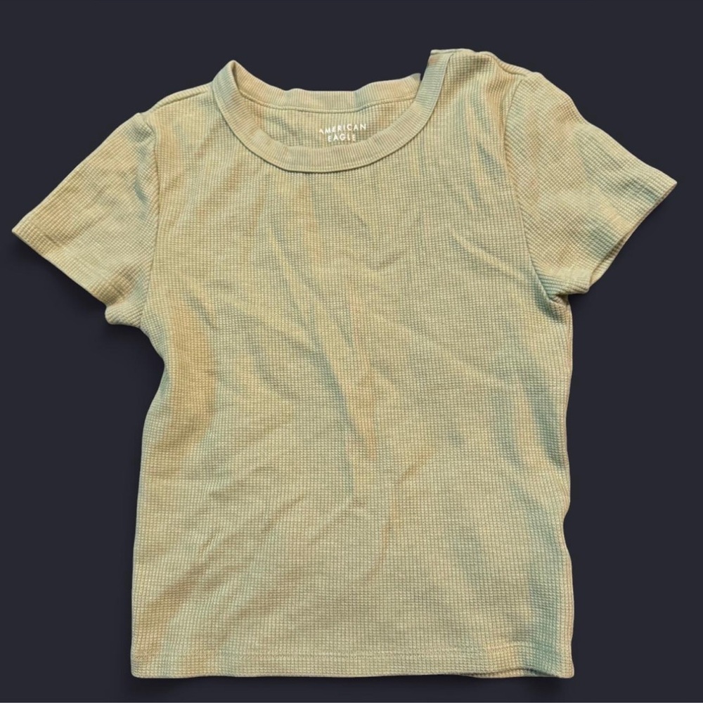 American Eagle green ribbed top